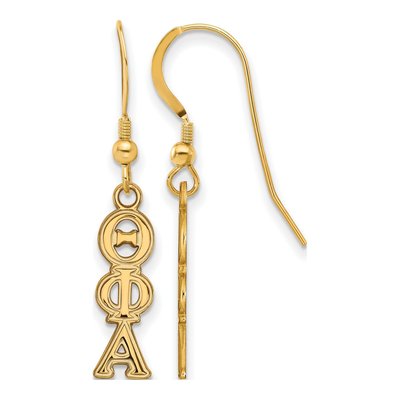 Theta Phi Alpha Gold-Plated Sterling Silver Sorority Earrings
