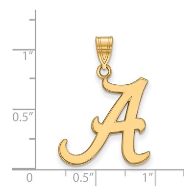 University of Alabama Gold-Plated Sterling Silver Large Letter A Pendant – view 2