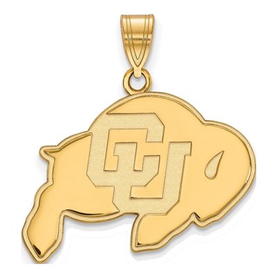 University of Colorado Gold-Plated Sterling Silver Buffalo Large Pendant
