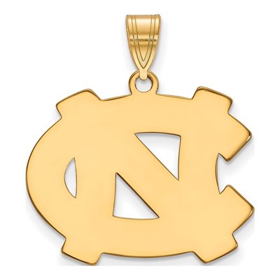 University of North Carolina Gold-Plated Sterling Silver UNC Tar Heels N-C Large Pendant