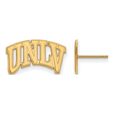 University of Nevada Las Vegas Gold-Plated Sterling Silver UNLV Stud Earrings