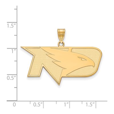 University of North Dakota Gold-Plated Sterling Silver Large Pendant – view 2