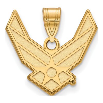 United States Air Force Academy Gold-Plated Sterling Silver U.s Air Large Pendant