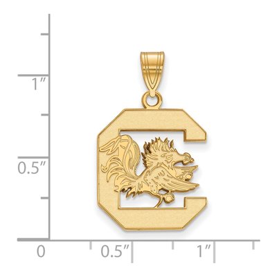 University of South Carolina Gold-Plated Sterling Silver Large Pendant – view 2