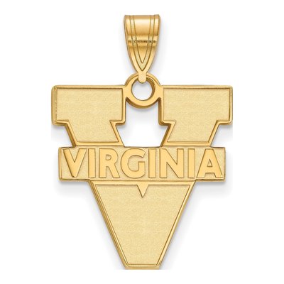 University of Virginia Gold-Plated Sterling Silver Large Pendant