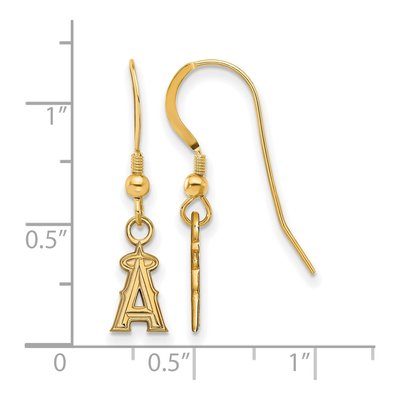 Los Angeles Angels Gold-Plated Sterling Silver LA Dangle Earrings – view 2