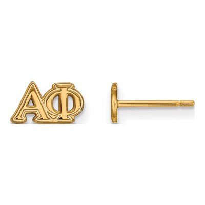 Alpha Phi Gold-Plated Sterling Silver Stud Earrings