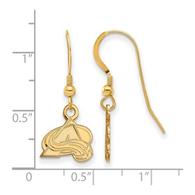 Colorado Avalanche Gold-Plated Sterling Silver Letter A Earrings – view 2