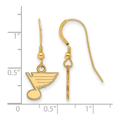 St. Louis Blues Gold-Plated Sterling Silver Wire Earrings – view 2