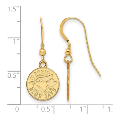 Toronto Blue Jays Gold-Plated Sterling Silver Dangle Earrings – view 3
