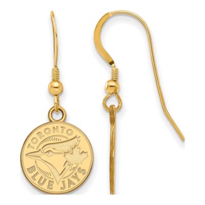 Toronto Blue Jays Gold-Plated Sterling Silver Dangle Earrings