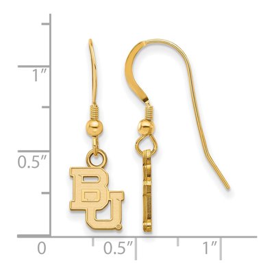 Baylor University Gold-Plated Sterling Silver Bears Earrings – view 2