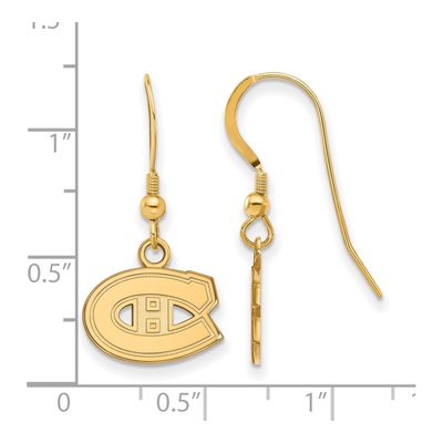 Montreal Canadiens Gold-Plated Sterling Silver Earrings – view 2