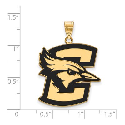 Creighton University Gold-Plated Sterling Silver Bluejay Extra Large Pendant – view 2
