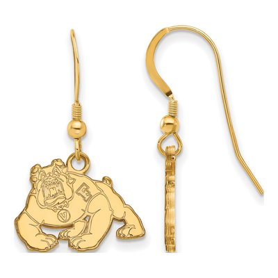 California State University Fresno Gold-Plated Sterling Silver Bulldog Earrings – view 2