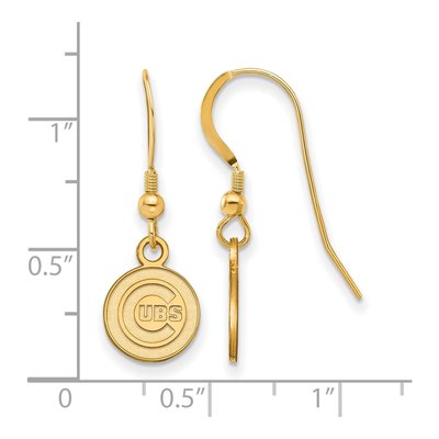 Chicago Cubs Gold-Plated Sterling Silver Dangle Earrings – view 2