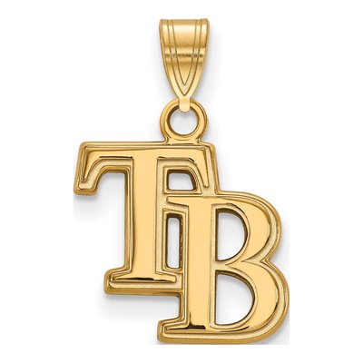 Tampa Bay Rays Gold-Plated Sterling Silver Small T-B Pendant