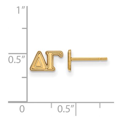 Delta Gamma Gold-Plated Sterling Silver Sorority Stud Earrings – view 2