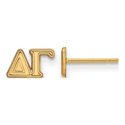 Delta Gamma Gold-Plated Sterling Silver Sorority Stud Earrings