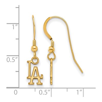 Los Angeles Dodgers Gold-Plated Sterling Silver Dangle Earrings – view 2