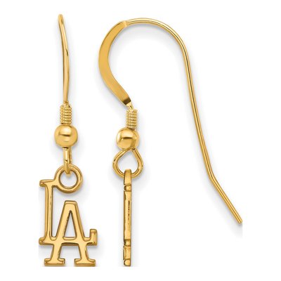 Los Angeles Dodgers Gold-Plated Sterling Silver Dangle Earrings