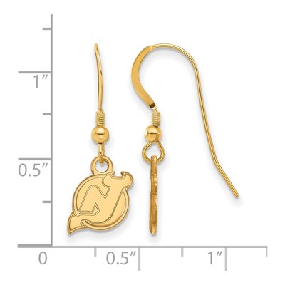 New Jersey Devils Gold-Plated Sterling Silver Earrings – view 2