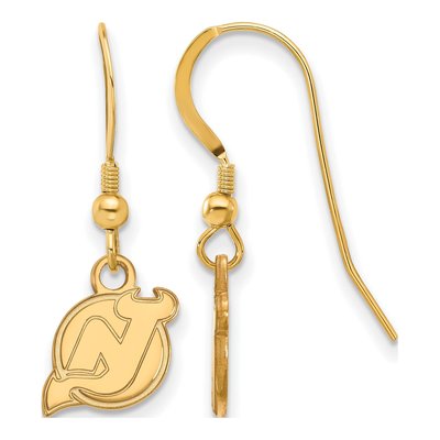 New Jersey Devils Gold-Plated Sterling Silver Earrings