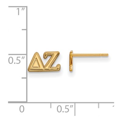 Delta Zeta Gold-Plated Sterling Silver Sorority Stud Earrings – view 2