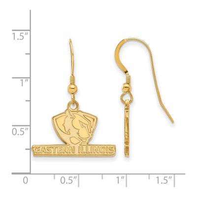 Eastern Illinois University Gold-Plated Sterling Silver Earrings – view 2
