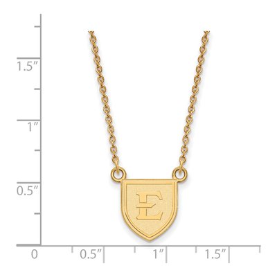 East Tennessee State University Gold-Plated Sterling Silver ETSU Small Pendant – view 2