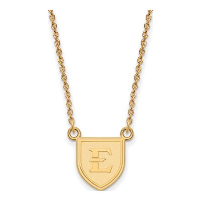 East Tennessee State University Gold-Plated Sterling Silver ETSU Small Pendant