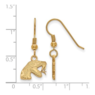 Florida A&M University Gold-Plated Sterling Silver A&m Rattler Earrings – view 2