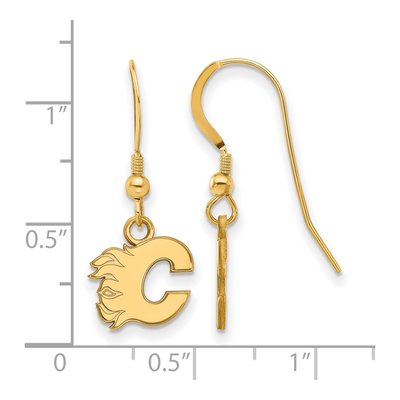 Calgary Flames Gold-Plated Sterling Silver Letter C Earrings – view 2
