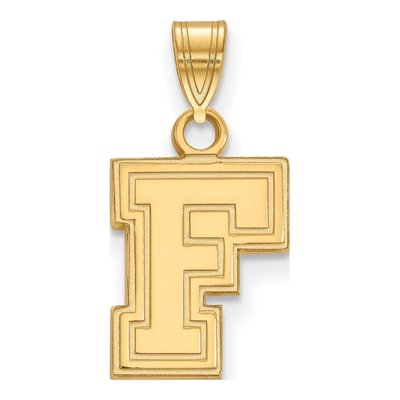 Fordham University Gold-Plated Sterling Silver Small Letter F Pendant