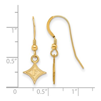 Furman University Gold-Plated Sterling Silver Earrings – view 2