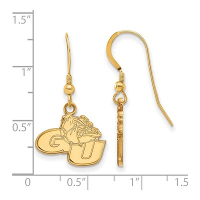 Gonzaga University Gold-Plated Sterling Silver Bulldog Earrings – view 2