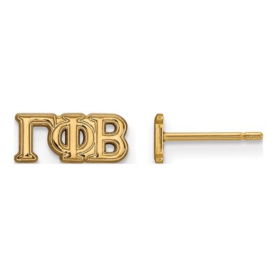 Gamma Phi Beta Gold-Plated Sterling Silver Stud Earrings