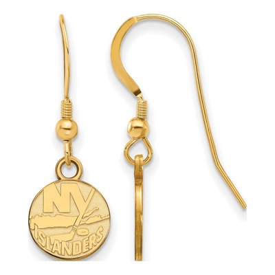 New York Islanders Gold-Plated Sterling Silver NY Earrings