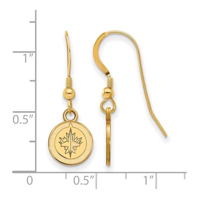 Winnipeg Jets Gold-Plated Sterling Silver Earrings – view 2