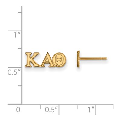 Kappa Alpha Theta Gold-Plated Sterling Silver Stud Earrings – view 2