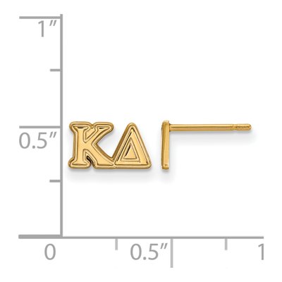 Kappa Delta Gold-Plated Sterling Silver Stud Earrings – view 2