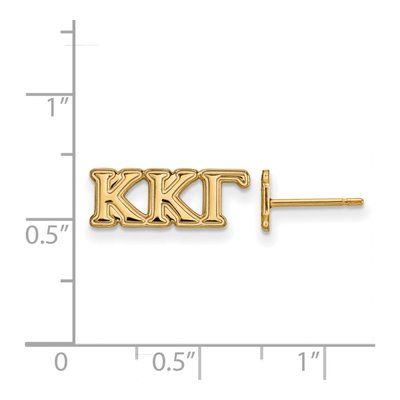 Kappa Kappa Gamma Gold-Plated Sterling Silver Sorority Stud Earrings – view 2