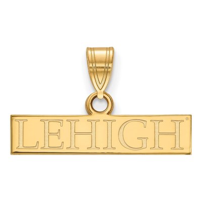 Lehigh University Gold-Plated Sterling Silver Small Bar Pendant