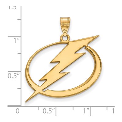 Tampa Bay Lightning Gold-Plated Sterling Silver Extra Large XL Pendant – view 2