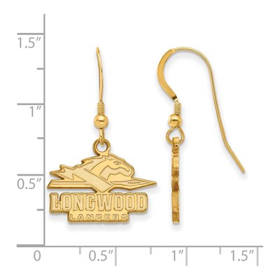 Longwood University Gold-Plated Sterling Silver Lancers Earrings – view 2