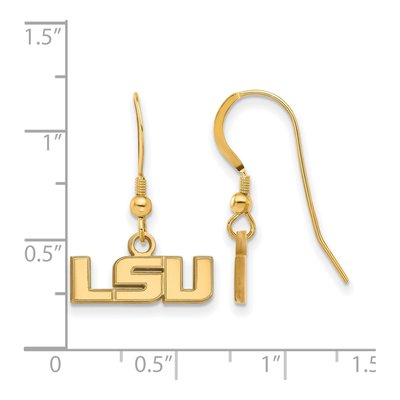 Louisiana State University Gold-Plated Sterling Silver LSU Earrings – view 2