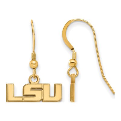 Louisiana State University Gold-Plated Sterling Silver LSU Earrings