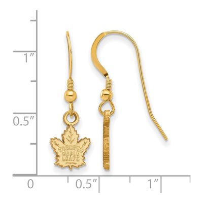 Toronto Maple Leafs Gold-Plated Sterling Silver Earrings – view 2