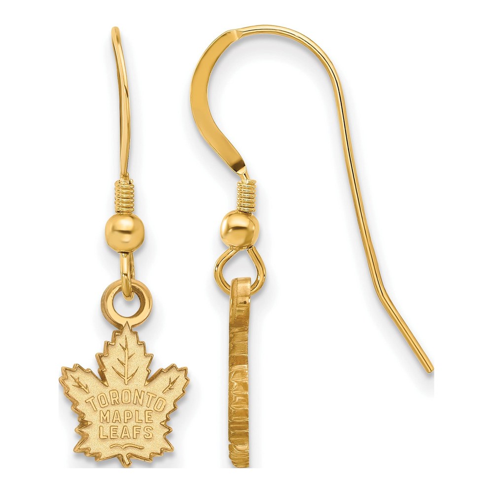 Toronto Maple Leafs Gold-Plated Sterling Silver Earrings