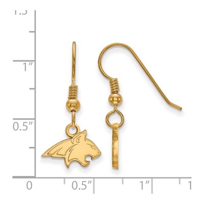 Montana State University Gold-Plated Sterling Silver Bobcat Earrings – view 2